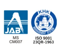 MS CM007 - JAB; ISO9001 23QR-1963 - KHK